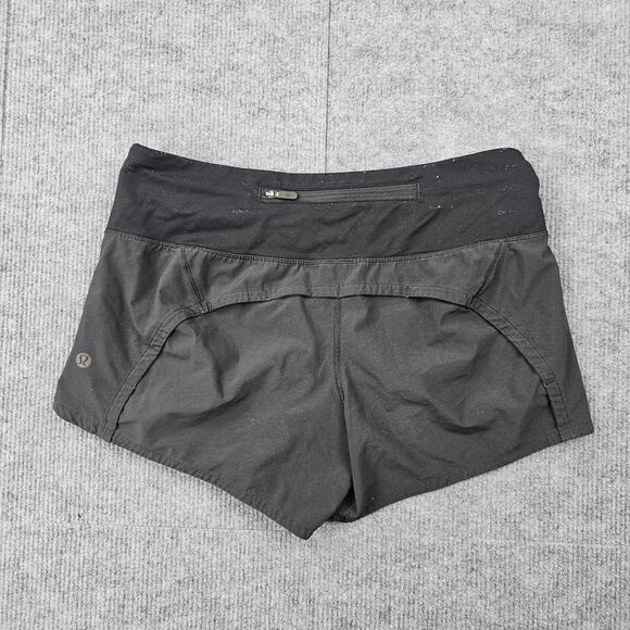 Lululemon Speed Up Shorts Womens 4 Black Running Lined Athletic Athleisure Run - Picture 7 of 7